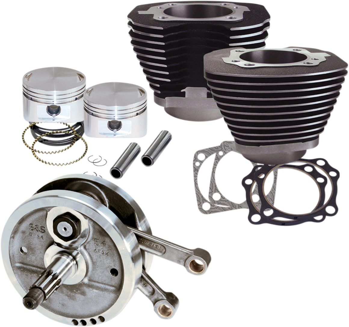 S&S CYCLE 96" Sidewinder® - 3.625" Big Bore - Stroker Kit - Wrinkle Black - Evolution Big Twin 91-7661 — image 2