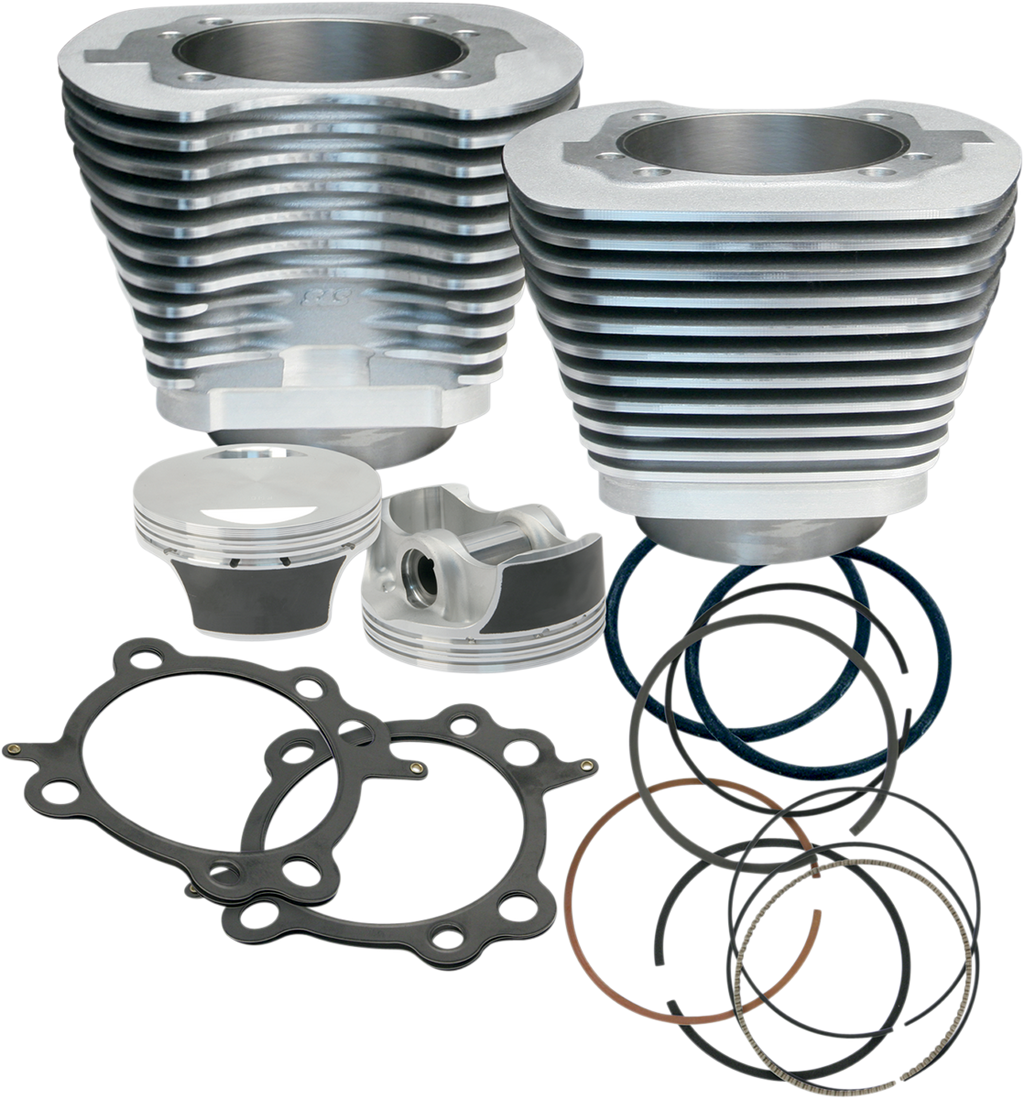 S&S CYCLE 106" Big Bore Cylinder Kit - Silver - Twin cam 910-0202 — image 1