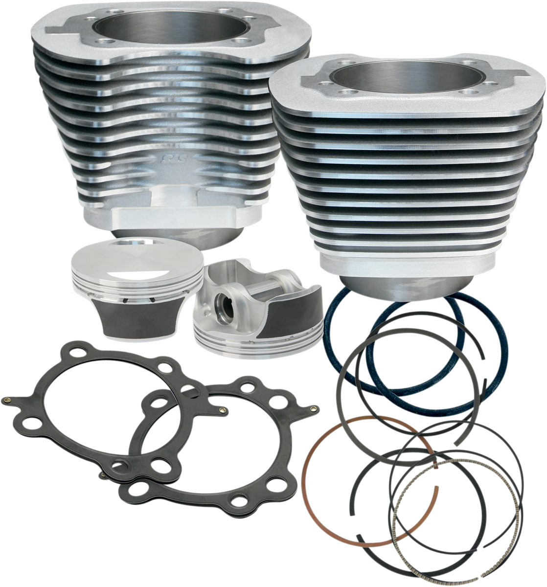S&S CYCLE 106" Big Bore Cylinder Kit - Silver - Twin cam 910-0202 — image 1
