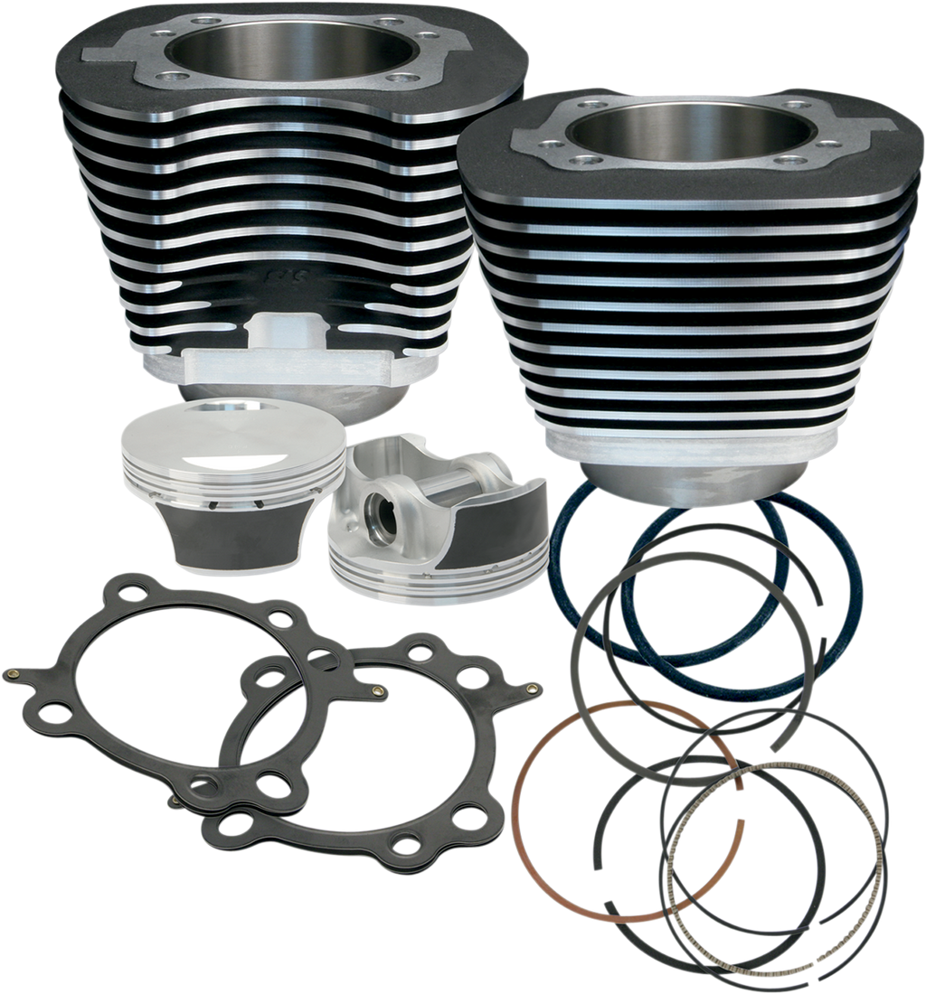 S&S CYCLE 97" Big Bore Cylinder Kit - Wrinkle Black - Twin Cam 910-0205 — image 1