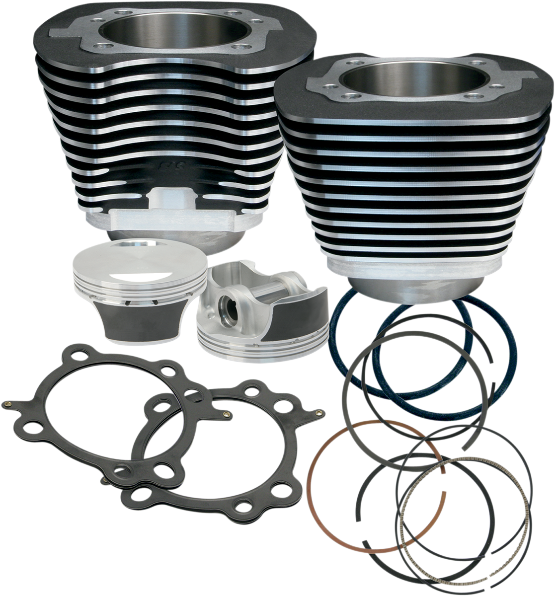 S&S CYCLE 97" Big Bore Cylinder Kit - Wrinkle Black - Twin Cam 910-0205 — image 1