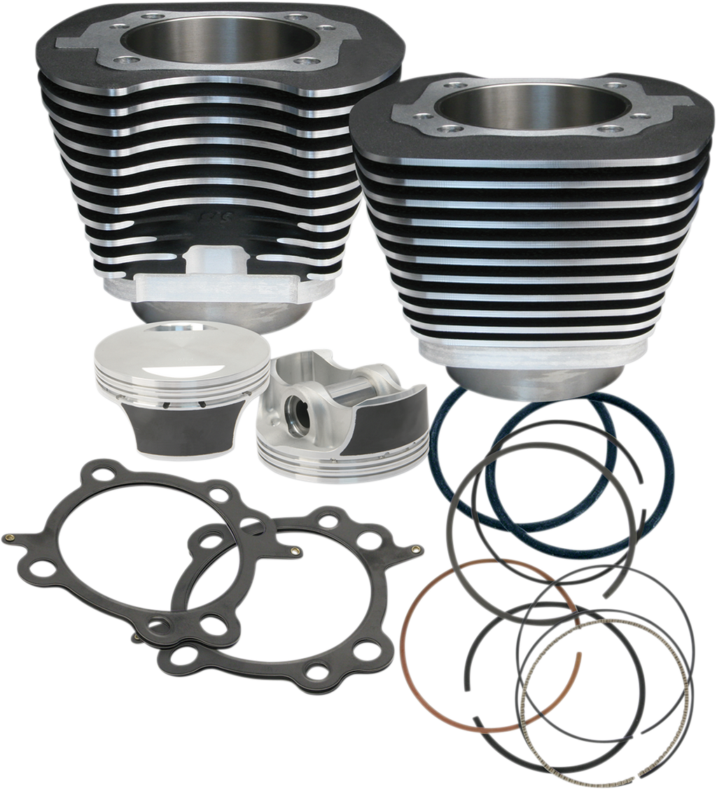 S&S CYCLE 106" Big Bore Cylinder Kit - Wrinkle Black - Twin Cam 910-0206 — image 1
