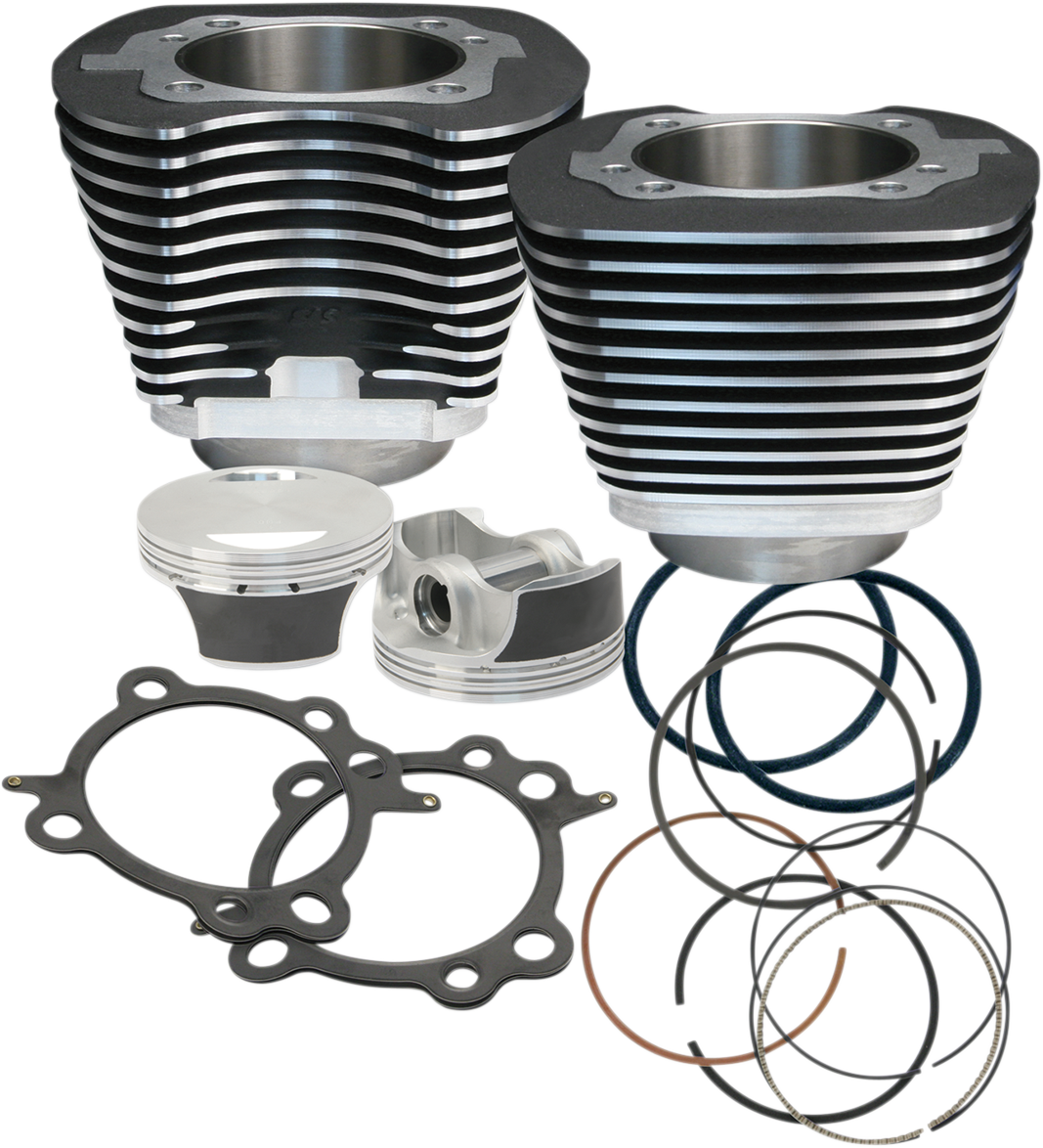 S&S CYCLE 106" Big Bore Cylinder Kit - Wrinkle Black - Twin Cam 910-0206 — image 1
