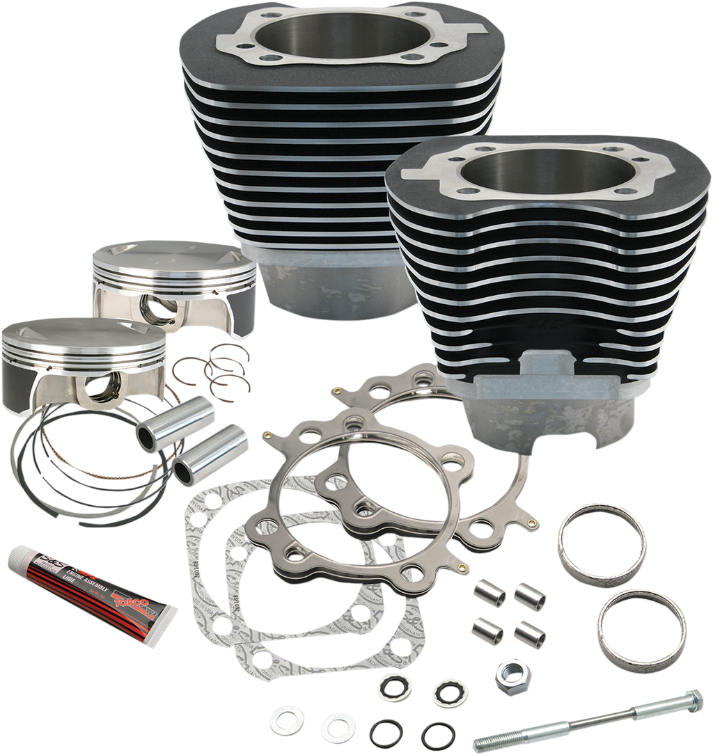S&S CYCLE 117" Big Bore Cylinder Kit - Wrinkle Black - Twin Cam 910-0221 — image 1