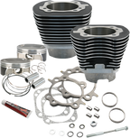S&S CYCLE 117" Big Bore Cylinder Kit - Wrinkle Black - Twin Cam 910-0221 — image 1