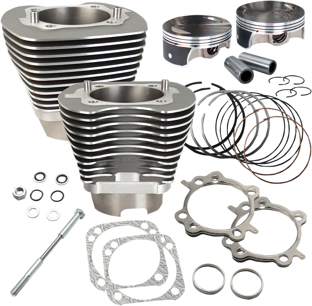 S&S CYCLE 124" Big Bore Cylinder Kit - Stone Gray - Twin Cam 910-0469 — image 1