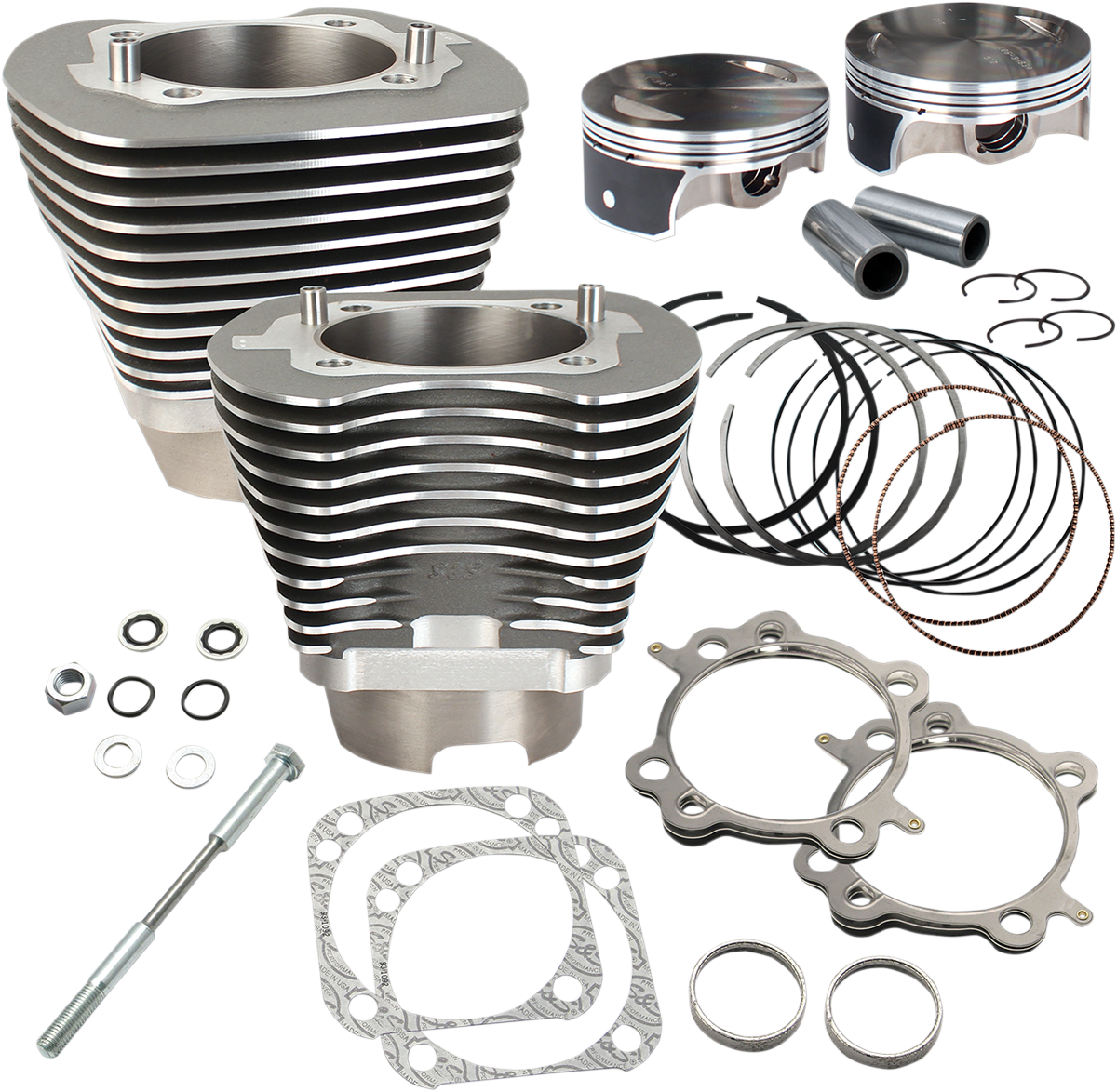 S&S CYCLE 124" Big Bore Cylinder Kit - Stone Gray - Twin Cam 910-0469 — image 1