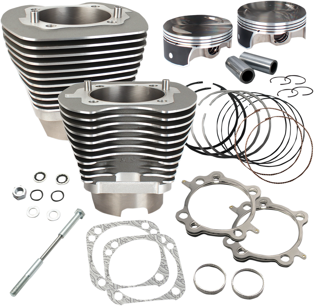 S&S CYCLE 117" Big Bore Cylinder Kit - Stone Gray - Twin Cam 910-0474 — image 1