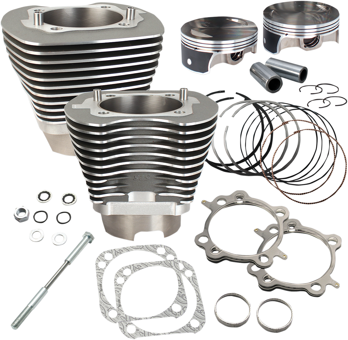 S&S CYCLE 117" Big Bore Cylinder Kit - Stone Gray - Twin Cam 910-0474 — image 1