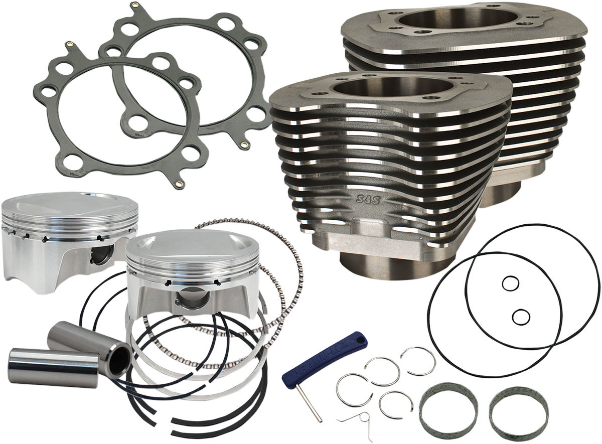 S&S CYCLE 98" Big Bore Cylinder Kit - Wrinkle Black - Twin Cam 910-0481 — image 1