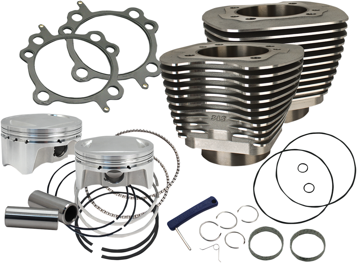S&S CYCLE 107" Big Bore Cylinder Kit - Wrinkle Black - Twin Cam 910-0500 — image 1