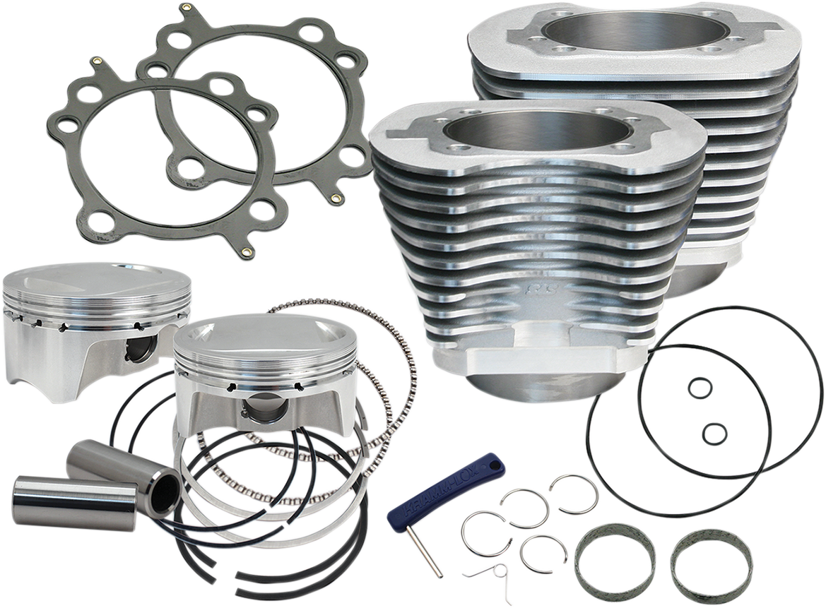 S&S CYCLE 4" Big Bore Bolt-In Sidewinder® Cylinder Kit - 100" - Silver 910-0642 — image 1