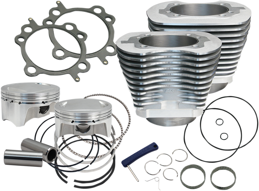 S&S CYCLE 4" Big Bore Bolt-In Sidewinder® Cylinder Kit - 110" - Silver 910-0650 — image 2