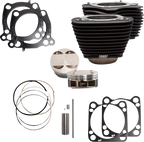 S&S CYCLE Cylinder Kit - 124" Big Bore - Wrinkle Black w/o Highlights - 107" M8 910-0681A — image 1