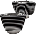 S&S CYCLE Cylinder Set - 4.25" Bore - Unhoned - Wrinkle Black w/Highlights - M8 910-0682A — image 1