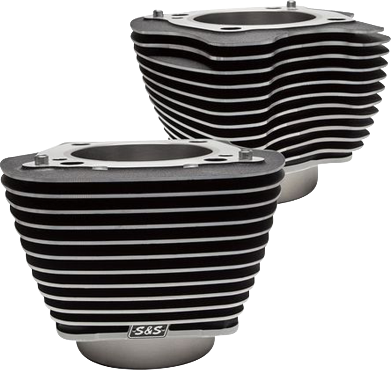 S&S CYCLE Cylinder Set - 4.25" Bore - Unhoned - Wrinkle Black w/Highlights - M8 910-0682A — image 1