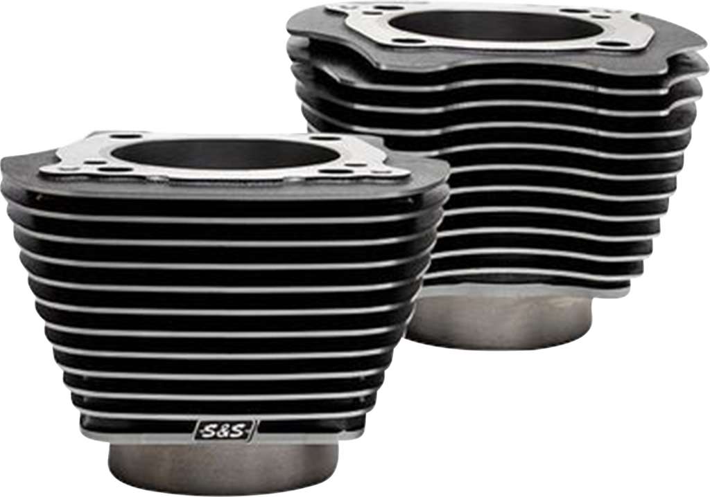 S&S CYCLE Cylinder Set - 4.25" Bore - Unhoned - Wrinkle Black w/Highlights - M8 910-0682A — image 2
