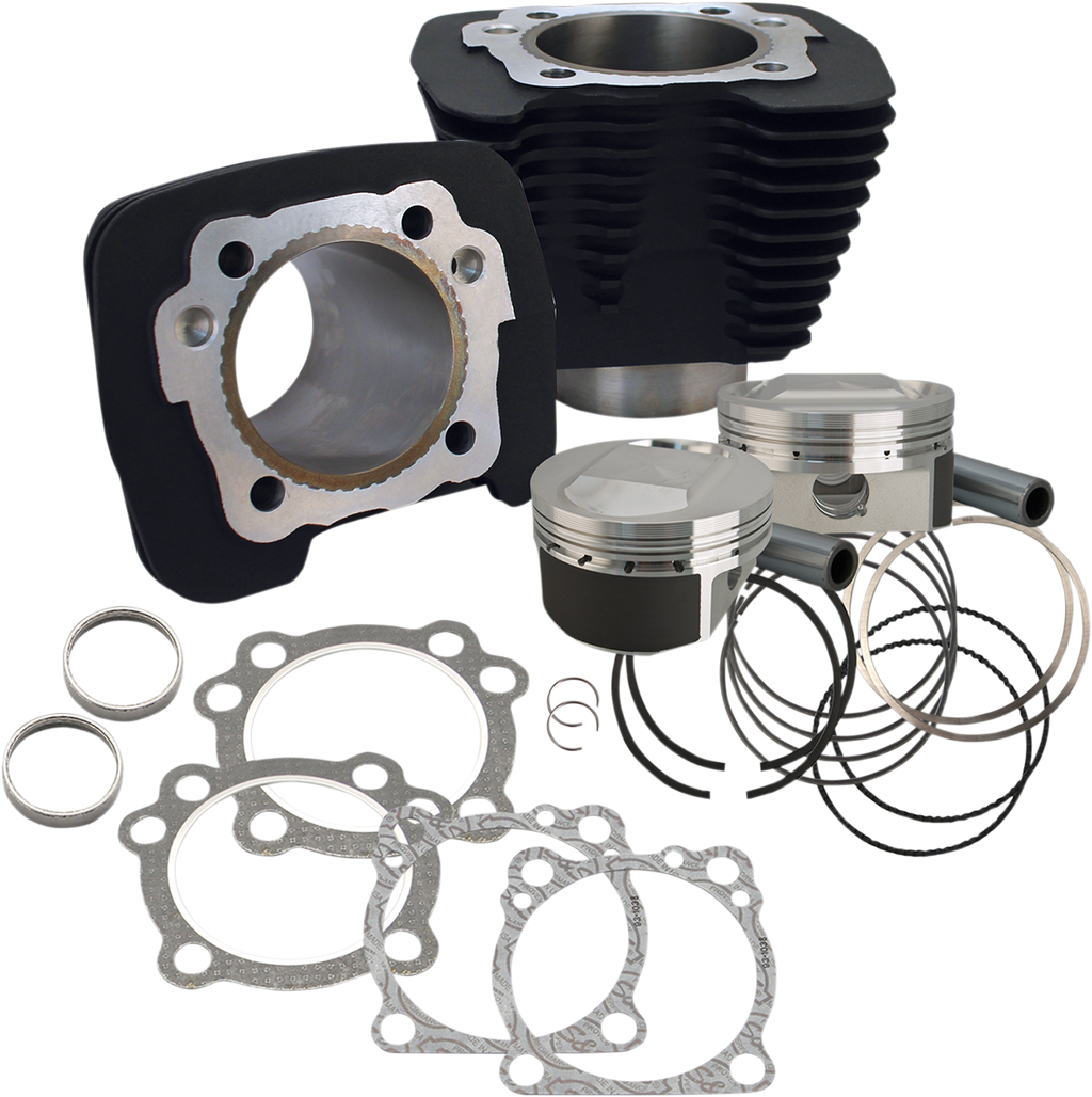 S&S CYCLE Cylinder Kit - 1200 cc Conversion - 11.2:1 Compression Ratio - Wrinkle Black - XL 910-0692 — image 1