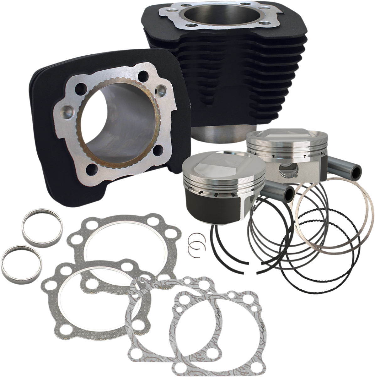 S&S CYCLE Cylinder Kit - 1200 cc Conversion - 11.2:1 Compression Ratio - Wrinkle Black - XL 910-0692 — image 1