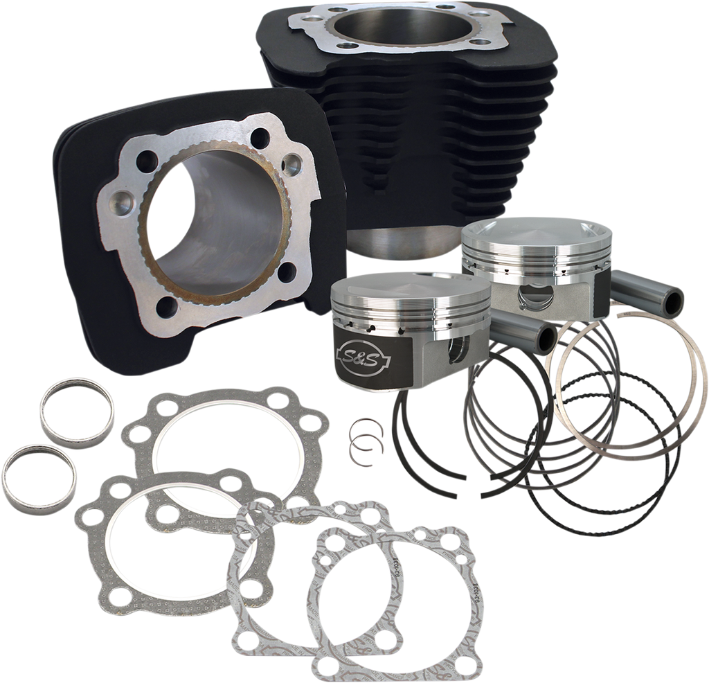 S&S CYCLE Cylinder Kit - 1200 cc Conversion - 11.2:1 Compression Ratio - Wrinkle Black - XL 910-0692 — image 2
