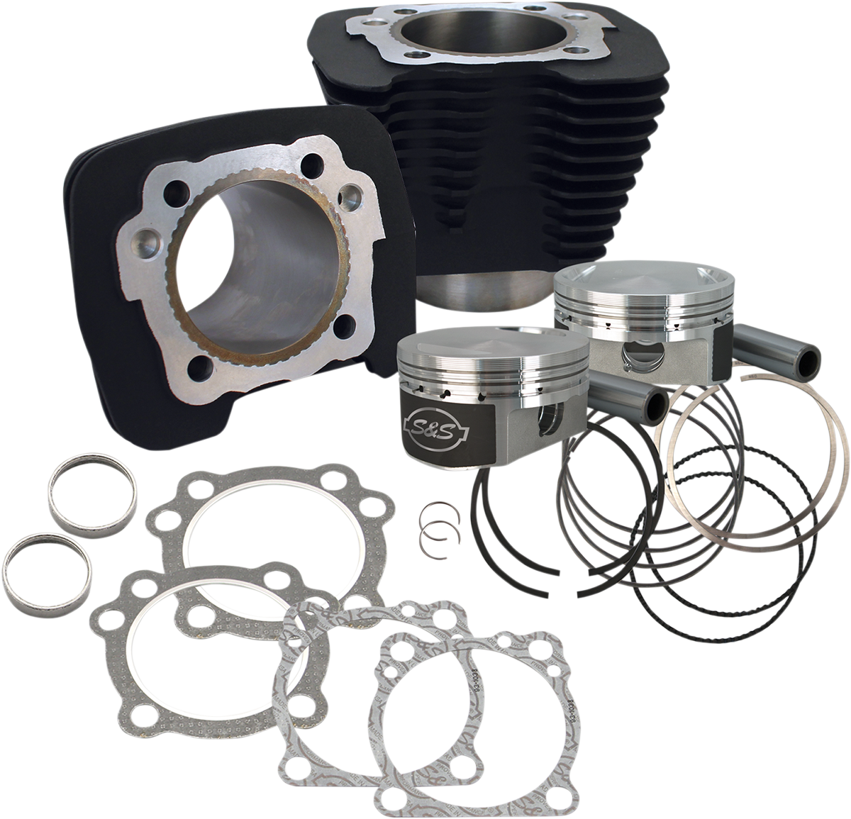 S&S CYCLE Cylinder Kit - 1200 cc Conversion - 11.2:1 Compression Ratio - Wrinkle Black - XL 910-0692 — image 2