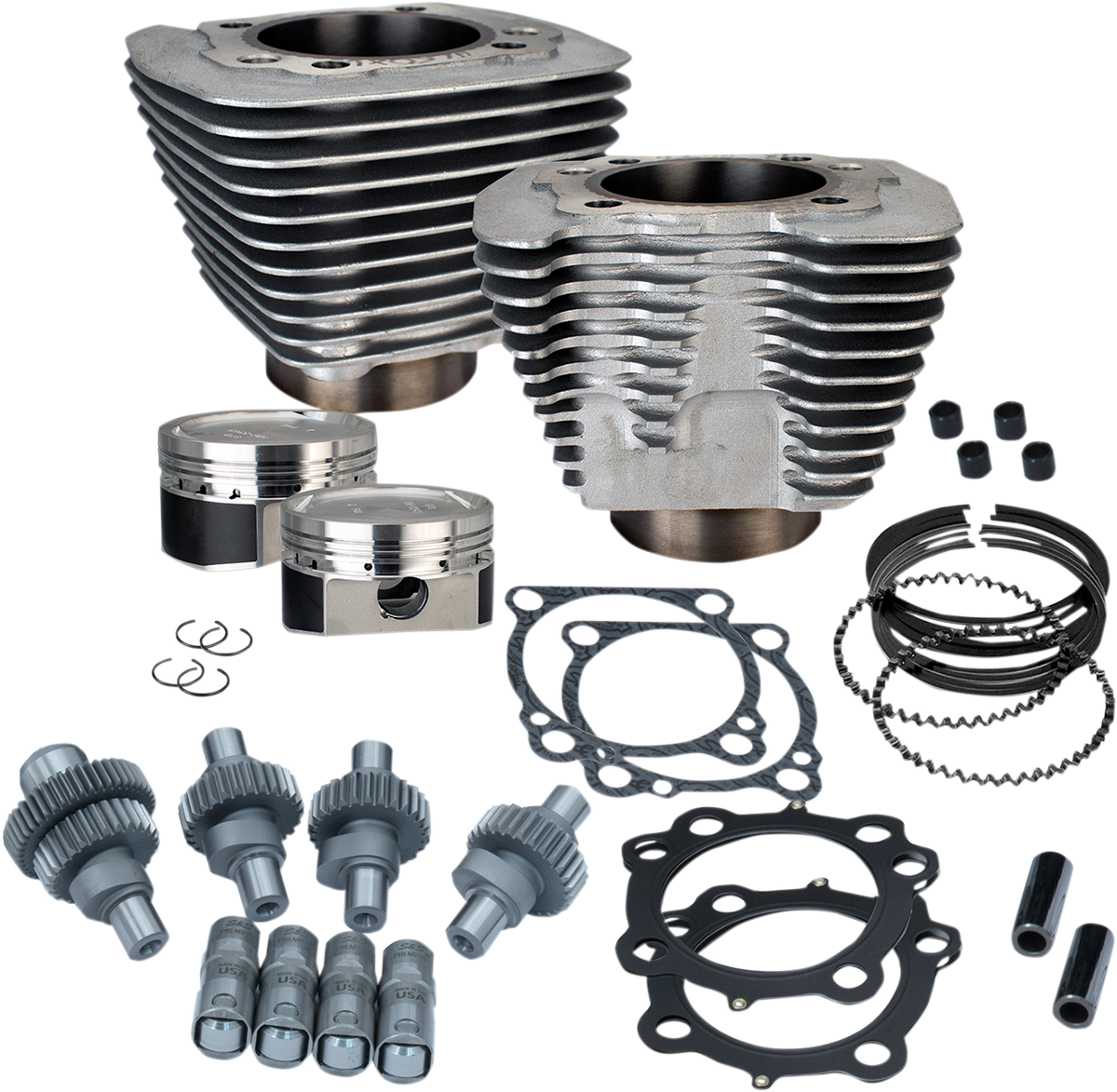 S&S CYCLE Hooligan Kit - 883 cc to 1200 cc - Silver Powdercoat - Sportster 910-0700 — image 1