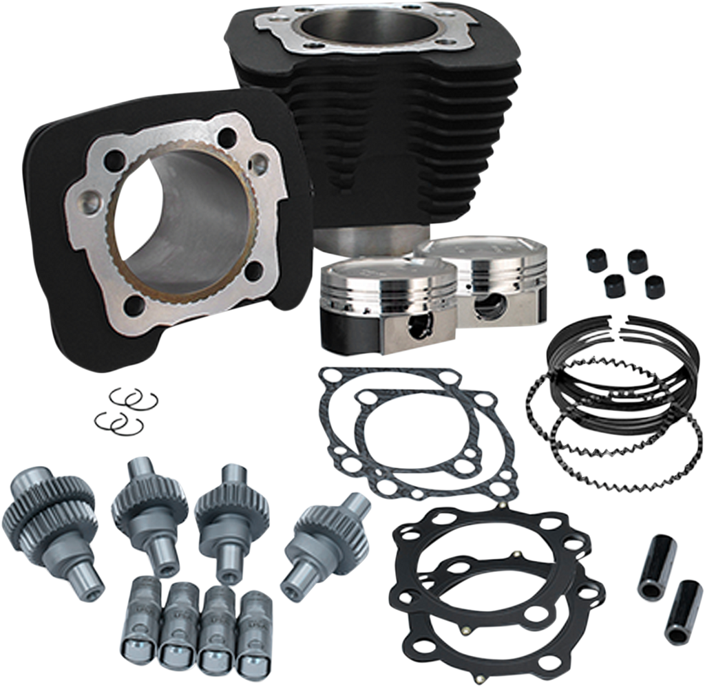 S&S CYCLE Hooligan Kit - 1200 cc to 1250 cc - Wrinkle Black - Sportster 910-0701 — image 2