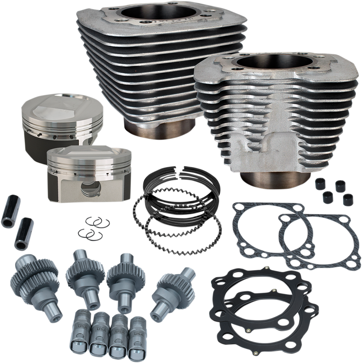S&S CYCLE Hooligan Kit - 1200 cc to 1250 cc - Silver Powdercoat - Sportster 910-0702 — image 1