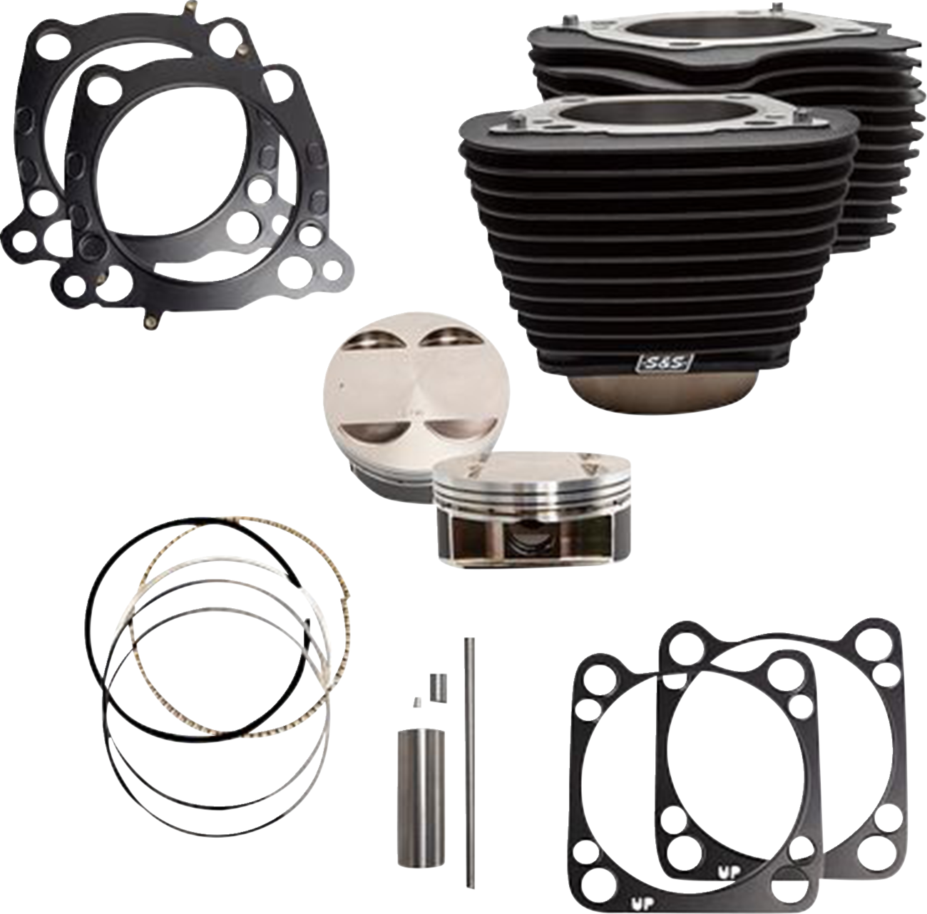 S&S CYCLE Cylinder Kit - 131" Stroker Cylinder - Wrinkle Black w/o Highlights - M8 910-0763A — image 1