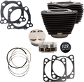 S&S CYCLE 129" Cylinder Kit - 4.375" Stroke - Wrinkle Black w/o Highlighted Fins - (107") M8 910-0844A — image 1