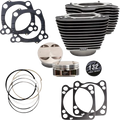 S&S CYCLE 132" Cylinder Kit - 4.500" Stroke - Wrinkle Black w/Highlighted Fins - (114"/117") M8 910-0845A — image 1