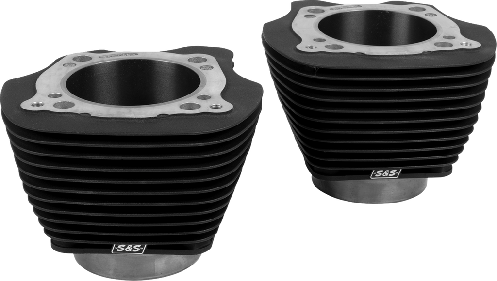 S&S CYCLE Cylinder Set - 4.320" Bore - Unhoned - Black w/o Highlighted Fins - M8 910-1006A — image 1