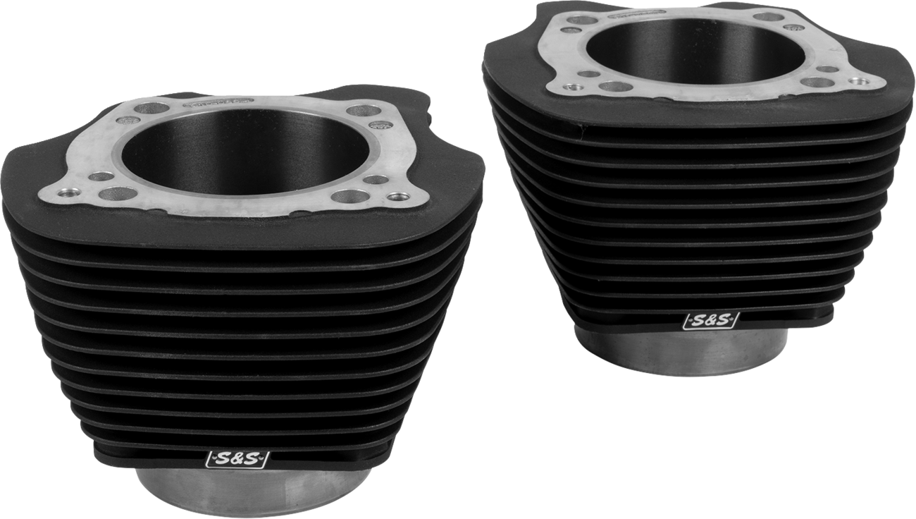 S&S CYCLE Cylinder Set - 4.320" Bore - Unhoned - Black w/o Highlighted Fins - M8 910-1006A — image 1