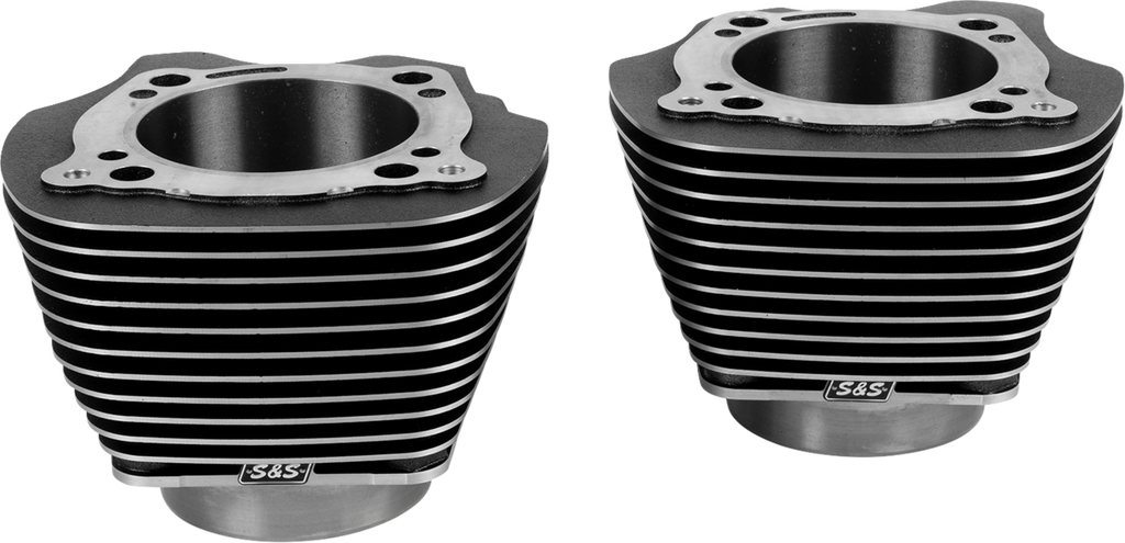 S&S CYCLE Cylinder Set - 4.320" Bore - Unhoned - Black Granite w/Highlighted Fins - M8 910-1007A — image 1