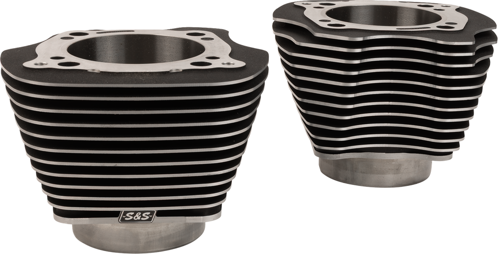 S&S CYCLE Cylinder Set - 4.320" Bore - Unhoned - Black Granite w/Highlighted Fins - M8 910-1007A — image 2