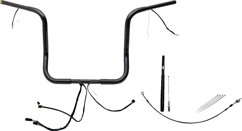 FAT BAGGERS INC. EZ Install Wired 1-1/4" Round Top Handlebar Kit - 14" - Black 912514-B — image 1