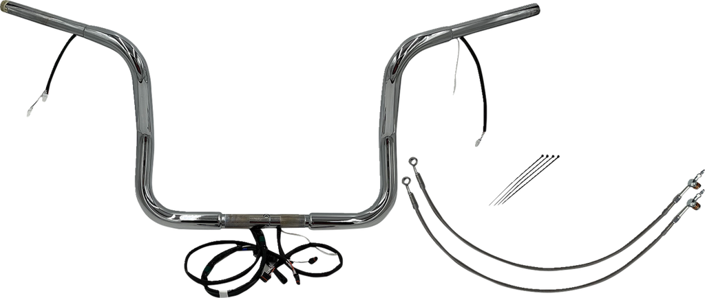 FAT BAGGERS INC. EZ Install Wired 1-1/4" Round Top Handlebar Kit - 14" - Black 912514-B — image 2