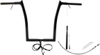 FAT BAGGERS INC. EZ Install Wired 1-1/4" Pointed Top Handlebar Kit - 16" - Black 912916-B — image 1