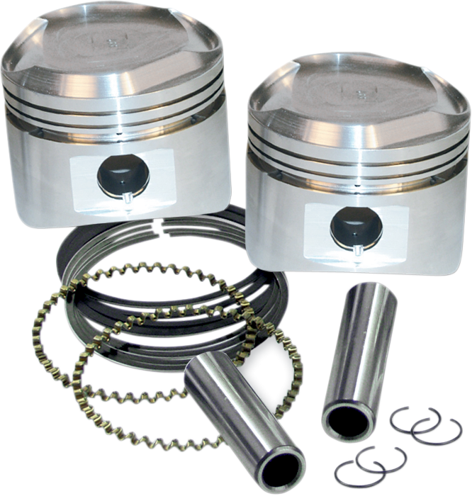 S&S CYCLE Piston Kit - For Super Stock Heads - 3.500" +0.020" - Domed - 80" Big Twin 92-2028 — image 1