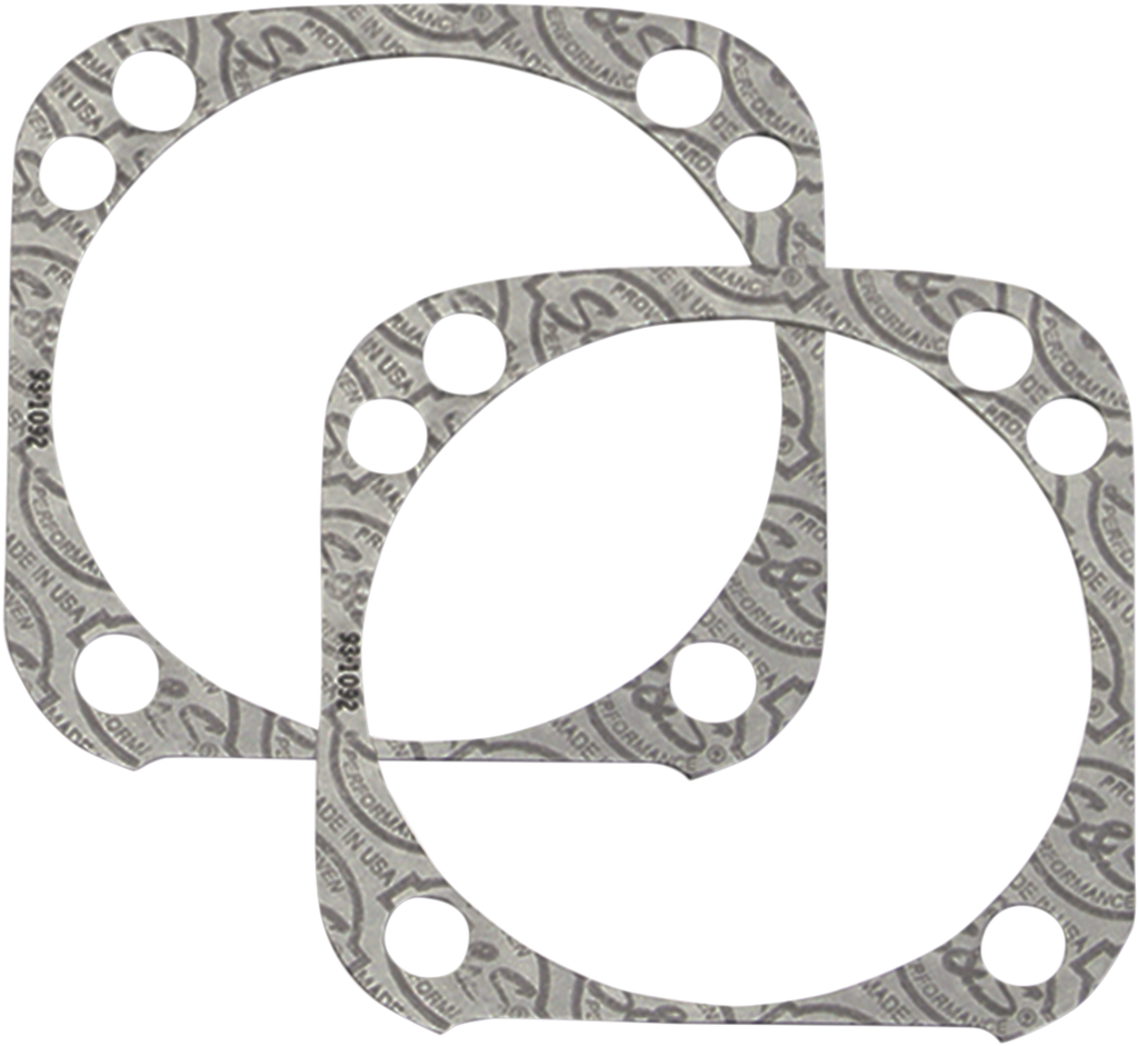 S&S CYCLE Base Gaskets - Front or Rear 4.125" - STK - '99-'17 Twin Cam 930-0101 — image 1