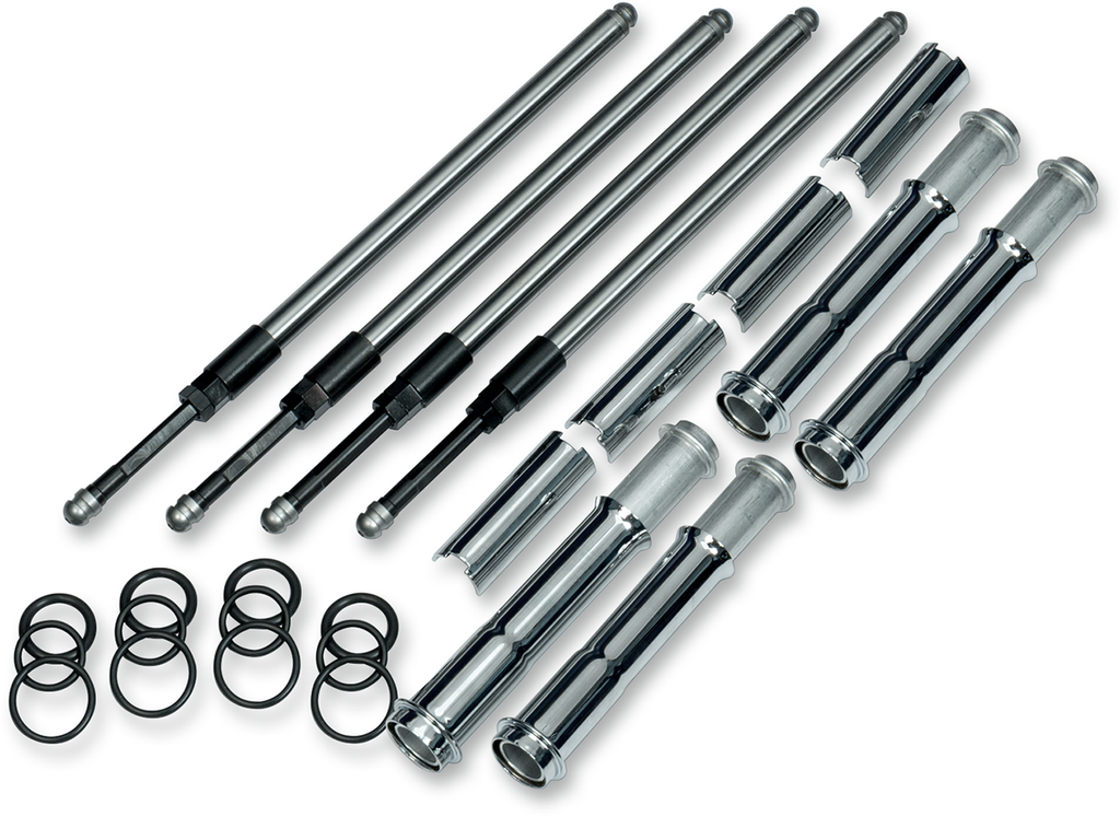 S&S CYCLE Quickee Pushrod Kit with Chrome Covers - M8 930-0123 — image 1
