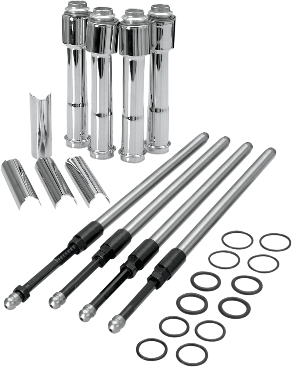 S&S CYCLE Quickee Pushrod Kit with Chrome Covers - M8 930-0123 — image 2