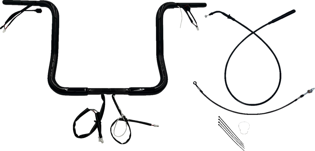 FAT BAGGERS INC. 1-1/4" EZ Install Round Top Handlebar - 14" - Black 939014-B — image 1