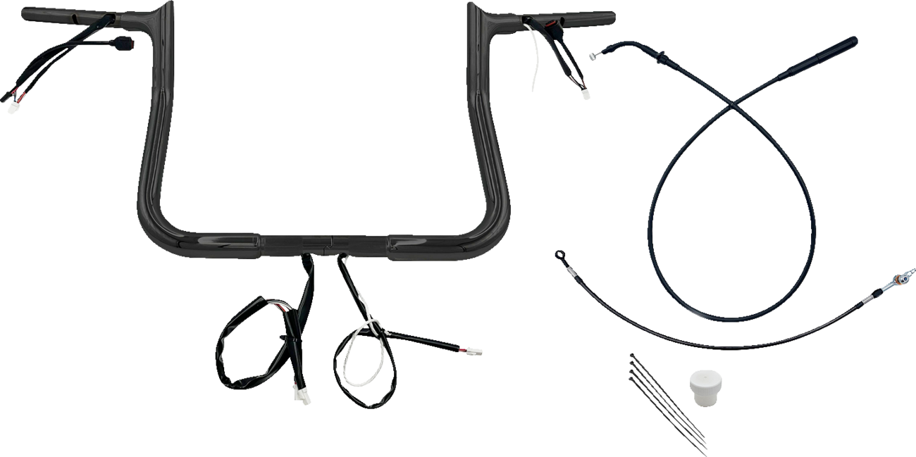 FAT BAGGERS INC. 1-1/4" EZ Install Pointed Top Handlebar - 11" - Black 949011-B — image 1