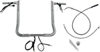 FAT BAGGERS INC. EZ Install Wired Handlebar Kit - 1-1/4" - Pointed Top - 16" - Chrome 949016 — image 1