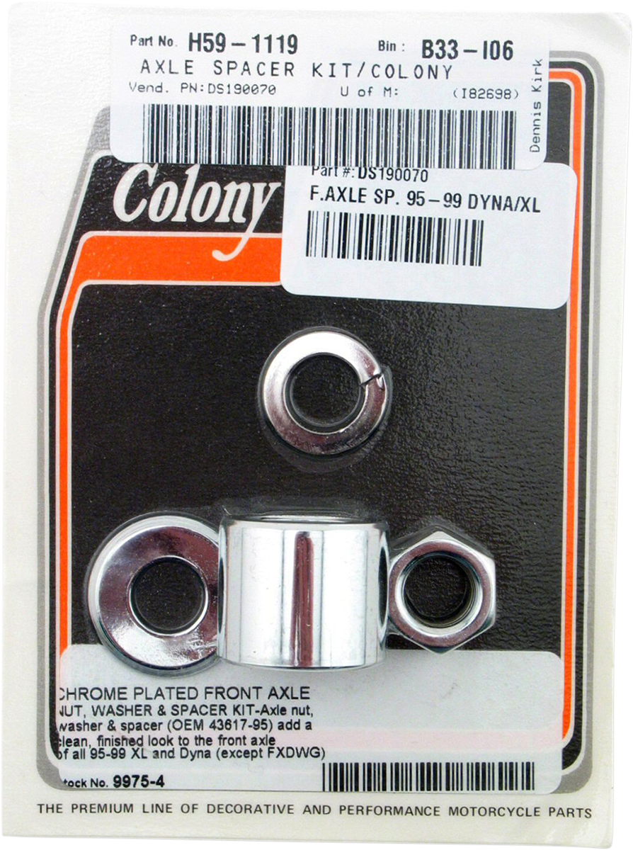 COLONY Axle Spacer Kit - Front - '95-'99 Dyna/Sportster 9975-4 — image 2