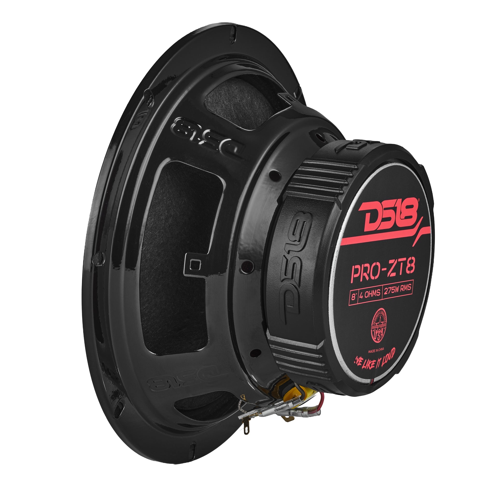 DS18 PRO-ZT8 PRO-ZT 8" Coaxial Mid-Range Loudspeaker with Water-Resistant Cone Built-in Bullet Tweeter and Grill | 275W RMS 4-Ohm — image 8