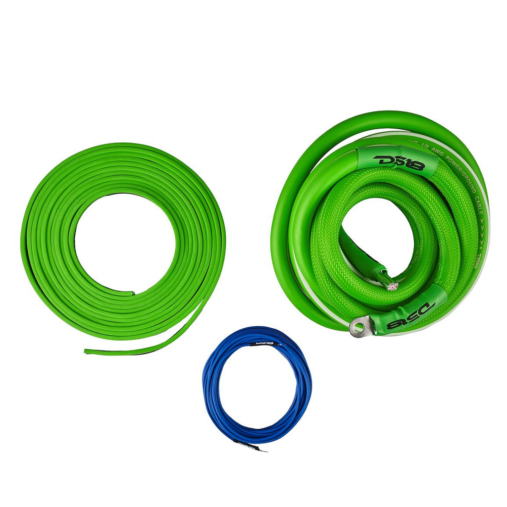 DS18 AKIT0.GR 0-GA Amplifier Installation Wiring Kit - Green — image 2