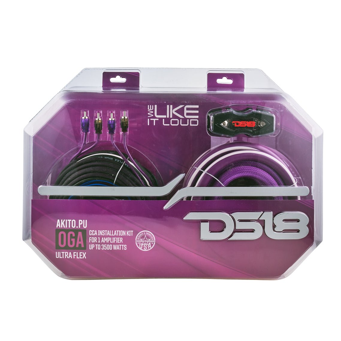 DS18 AKIT0.PU 0-GA Amplifier Installation Wiring Kit - Purple — image 6