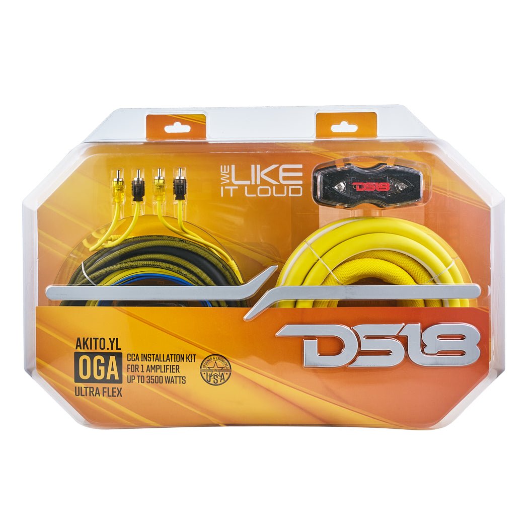DS18 AKIT0.YL 0-GA Amplifier Installation Wiring Kit - Yellow — image 5